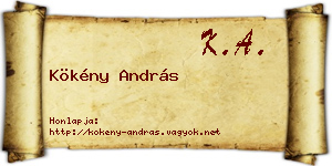 Kökény András névjegykártya